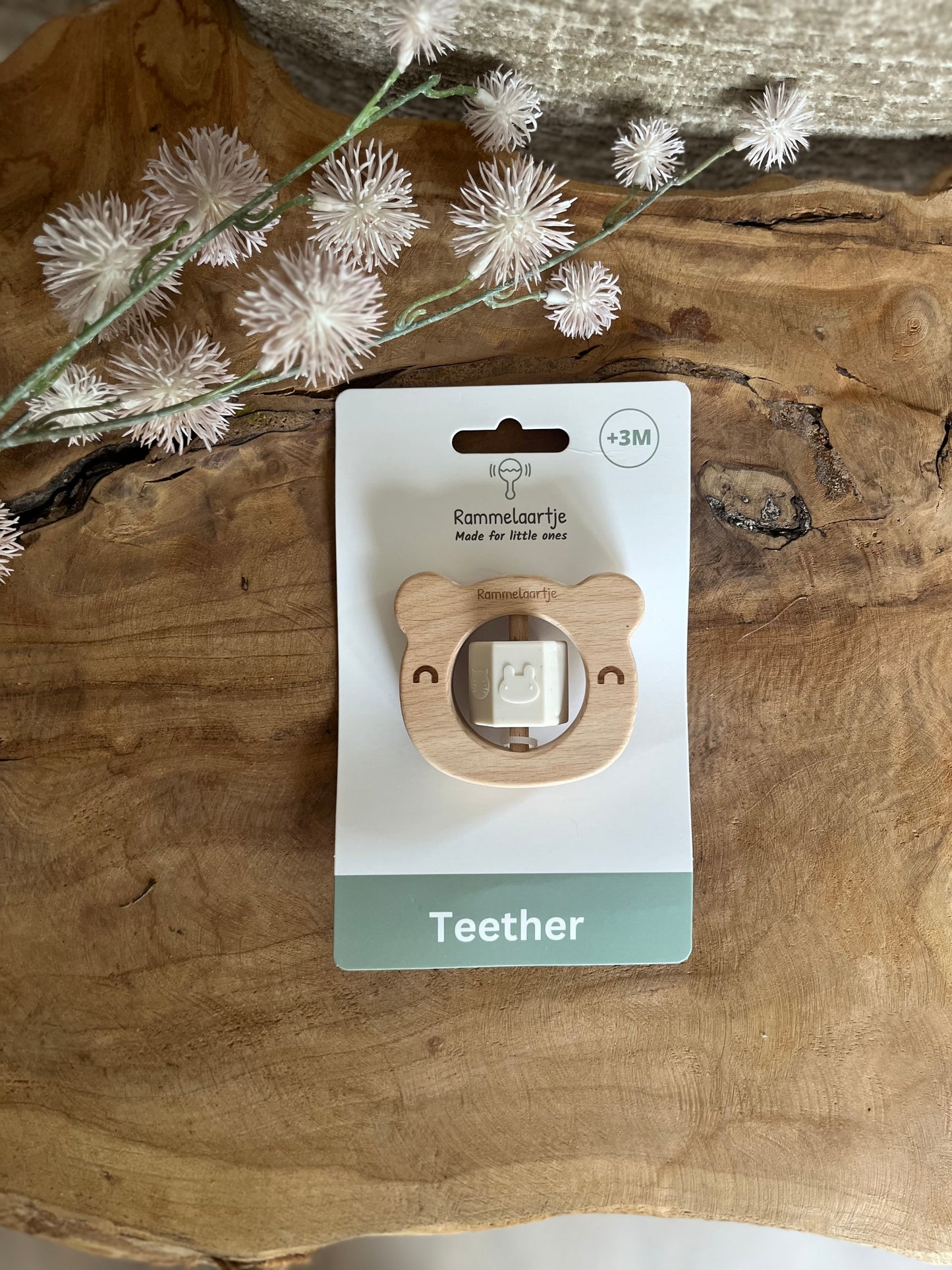 Houten bijtring - beer