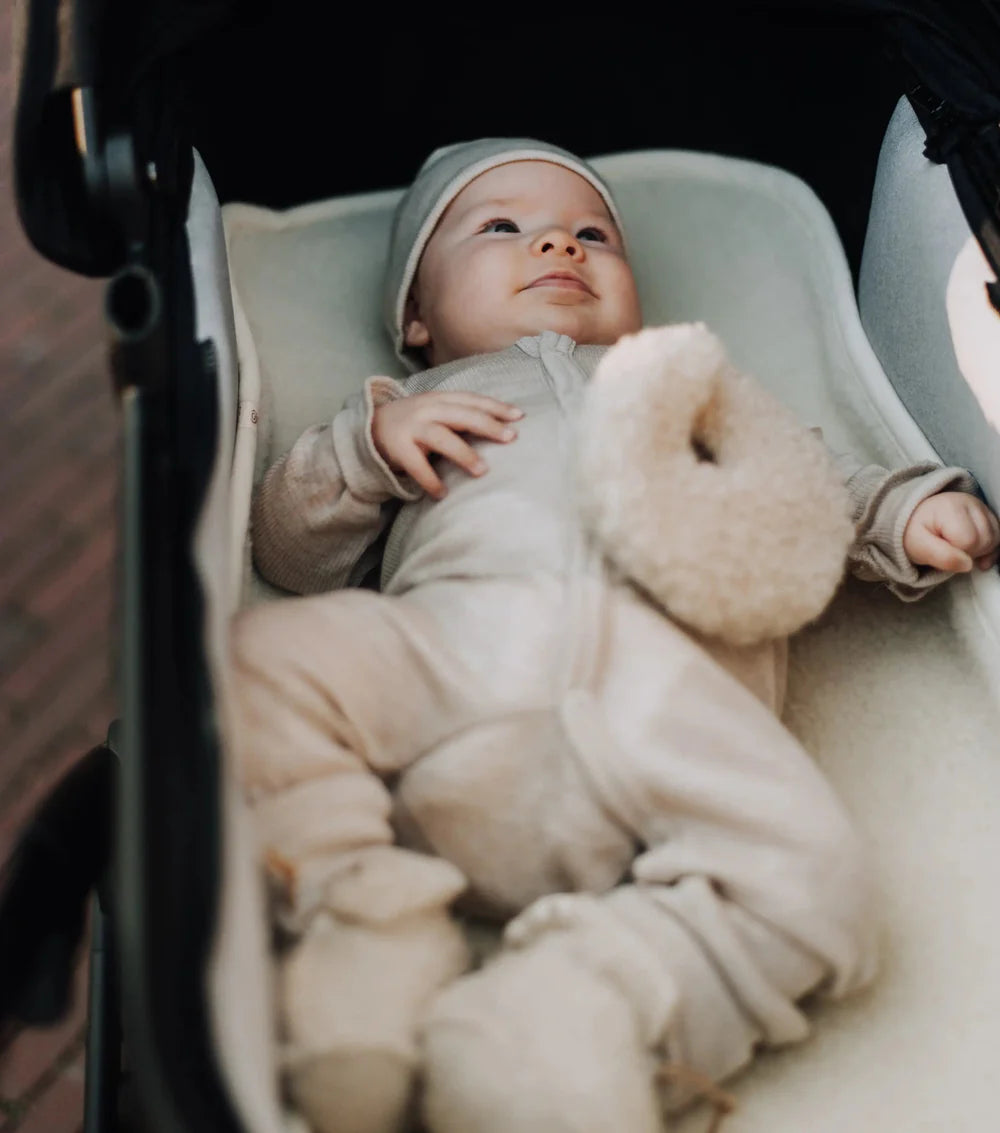 Babysloffen - merinowol - naturel