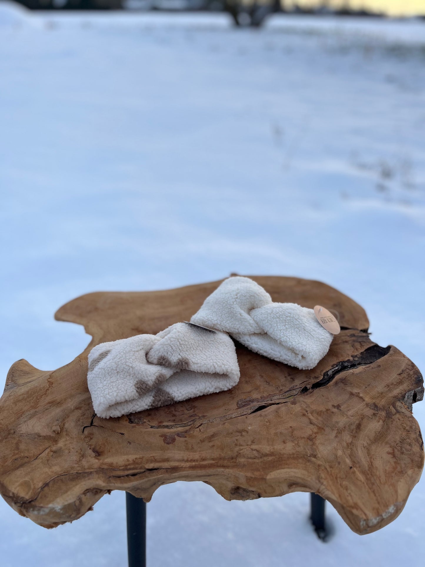 Teddy Twist Haarband - Creme