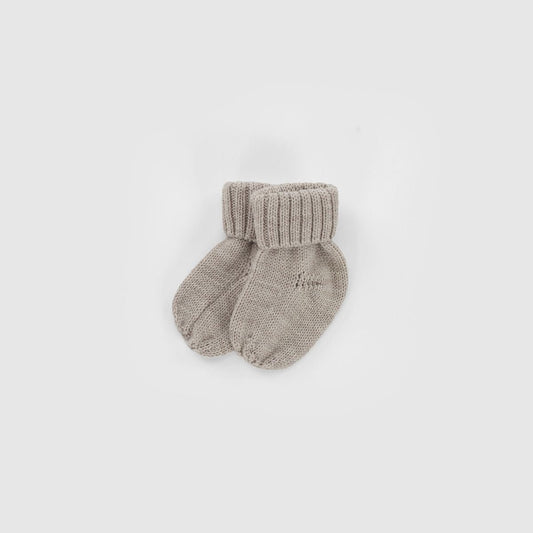 Sloffen merinowol - beige