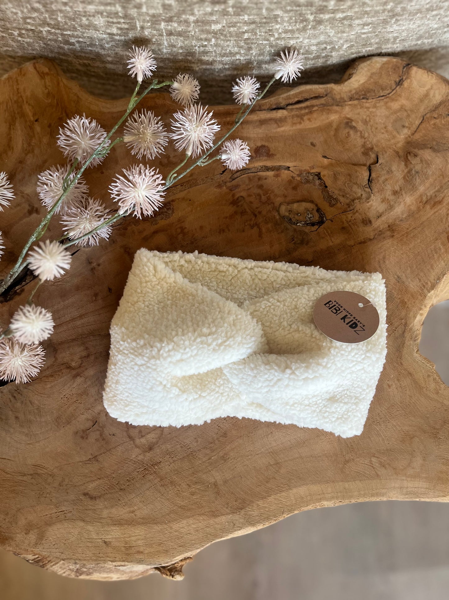 Teddy Twist Haarband - Creme