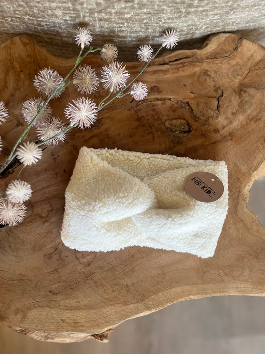 Teddy Twist Haarband - Creme