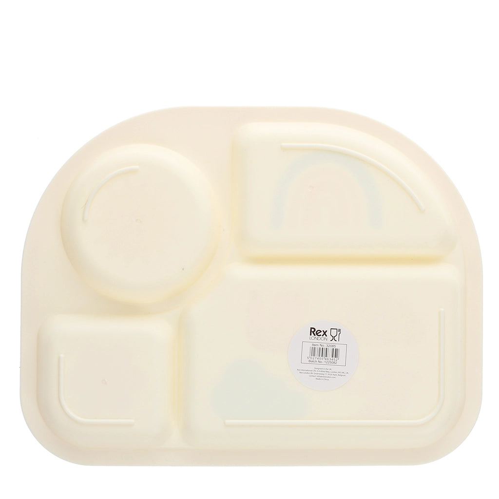 4-vaks baby- en peuterbord - Rainbow Garden