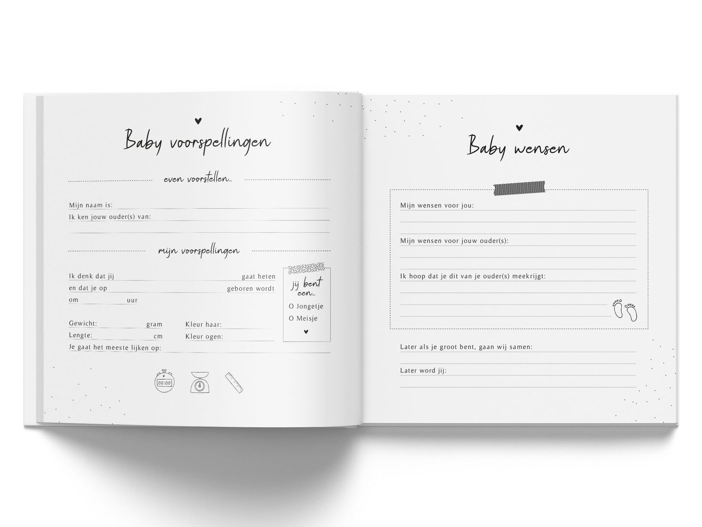 Invulboek - babyshower