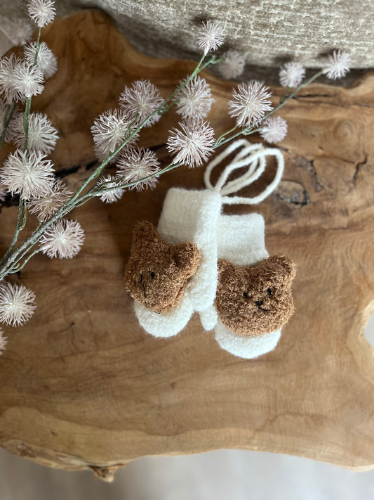 Baby handschoenen met teddy beer