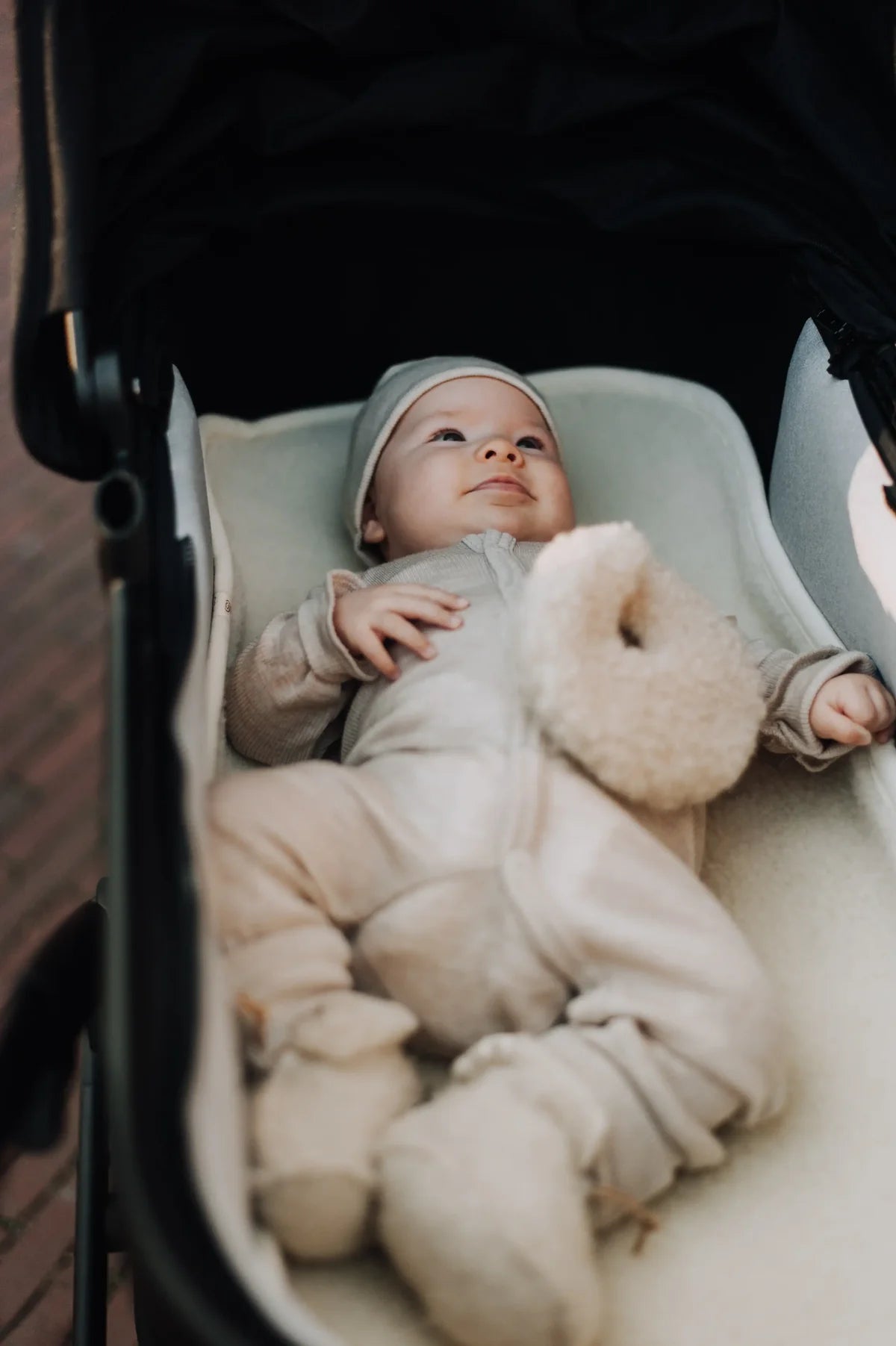 Baby sloffen - merinowol - beige