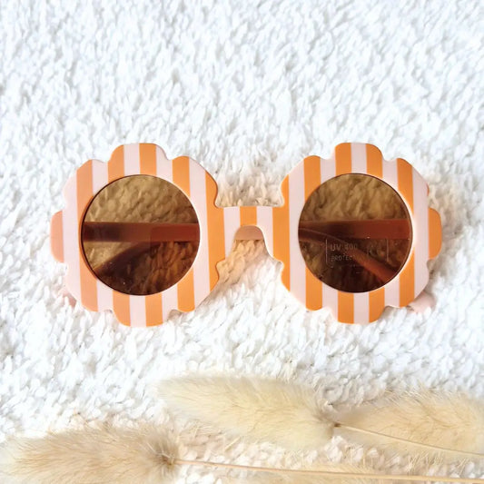 Baby- en kinder zonnebril UV400 -  Camel/roze