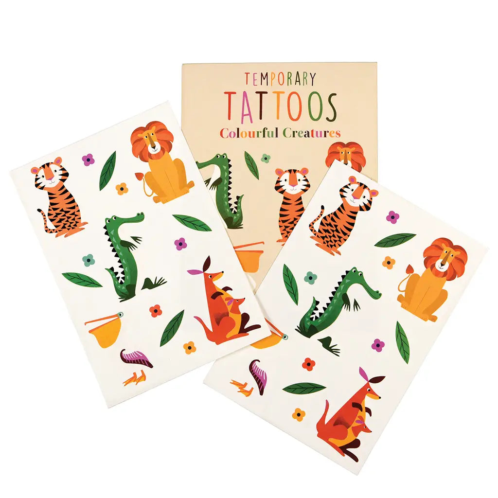 Tijdelijke tatoeages - kleurrijke dieren