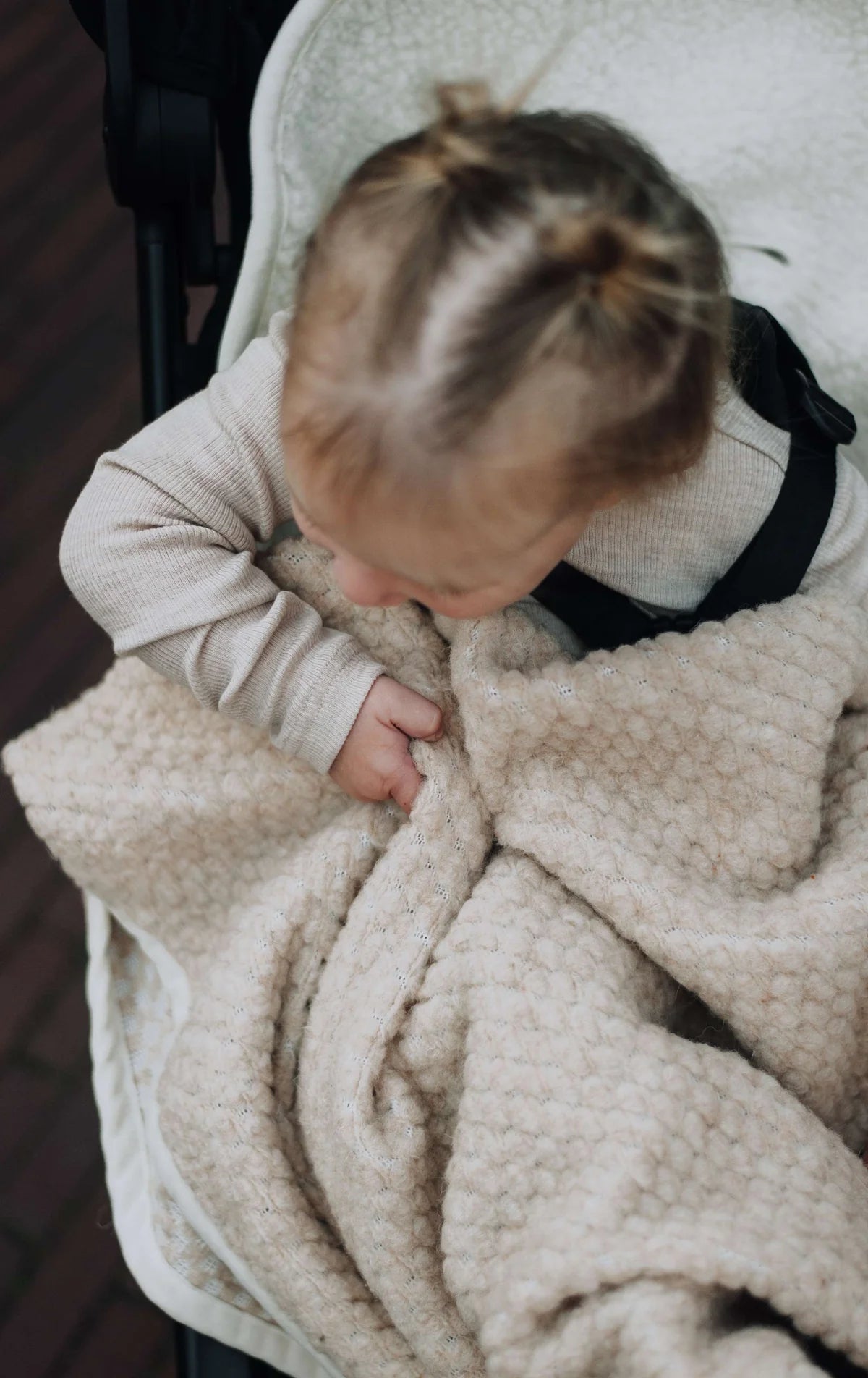 Baby deken bouclé - merinowol